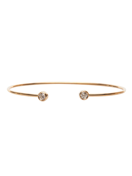 Double Circle Diamond Cuff (Yellow Gold)