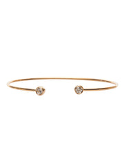 Double Circle Diamond Cuff (Yellow Gold)