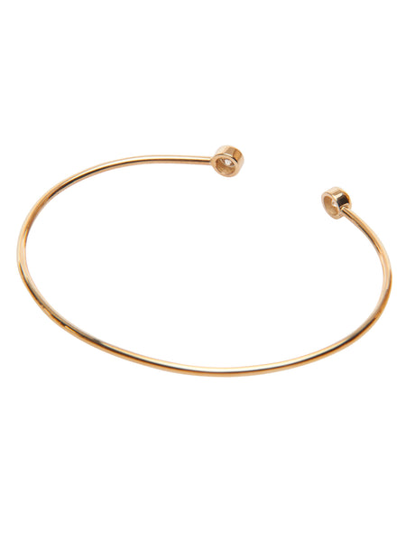 Double Circle Diamond Cuff (Yellow Gold)