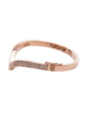 Three Row Diamond V Bangle