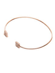 Double Pave Pyramid Cuff (Rose Gold)