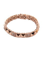 3 Pave Diamond Pyramid Bracelet