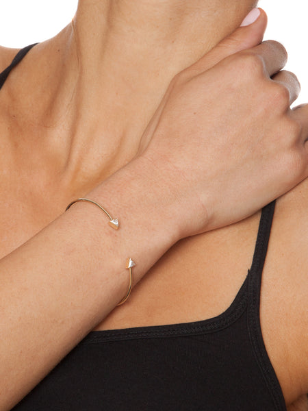Double Trillion Cuff (Yellow Gold)