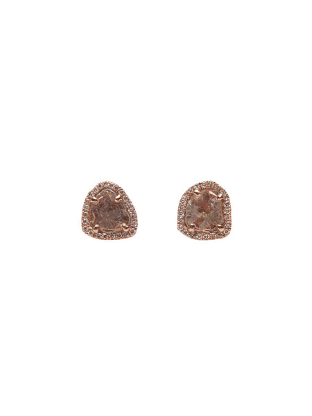 Diamond Slices Stud Earrings