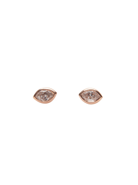 Marquis Diamond Stud Earrings