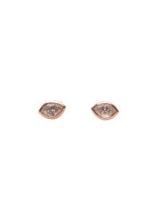 Marquis Diamond Stud Earrings