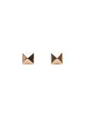 Small Pyramid Stud Earrings (Yellow Gold)