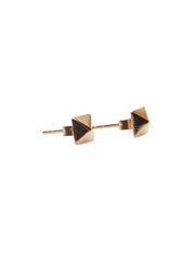 Small Pyramid Stud Earrings (Yellow Gold)