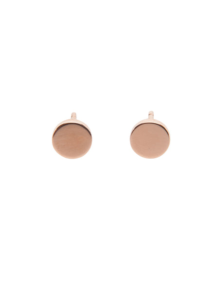 Flat Circle Stud Earrings