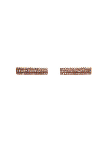 Stacked Bar Diamond Earrings