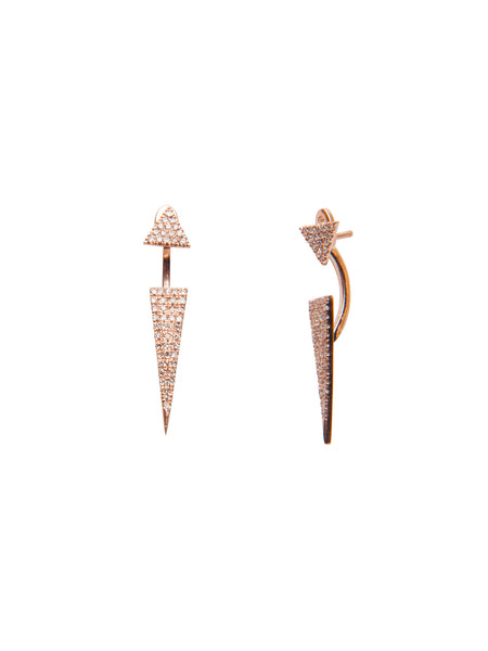 Triangle Topped Dagger Earrings