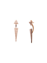 Triangle Topped Dagger Earrings