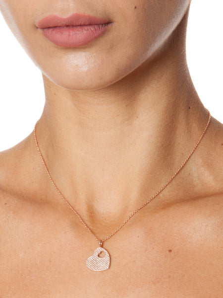 Diamond Heart with Baby Heart Necklace