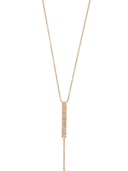 Diamond Bar Lariat (Yellow Gold)