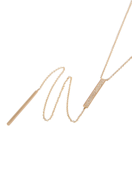 Diamond Bar Lariat (Yellow Gold)