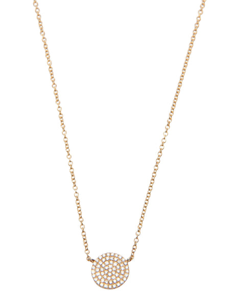 Diamond Pave Circle Necklace