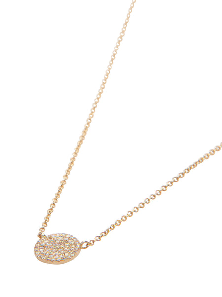 Diamond Pave Circle Necklace