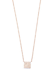 Diamond Pave Square Necklace