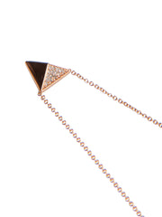 Triangle Pyramid with Diamonds Necklace