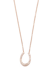 Diamond Pave Horseshoe Necklace