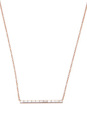 Diamond Baguette Bar Necklace