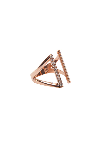 Double Diamond Bar Ring